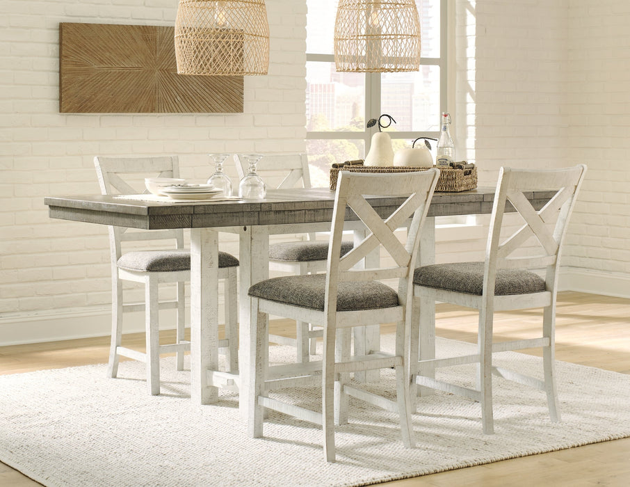 Brewgan Counter Height Dining Table and 4 Barstools