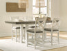 Brewgan Counter Height Dining Table and 4 Barstools