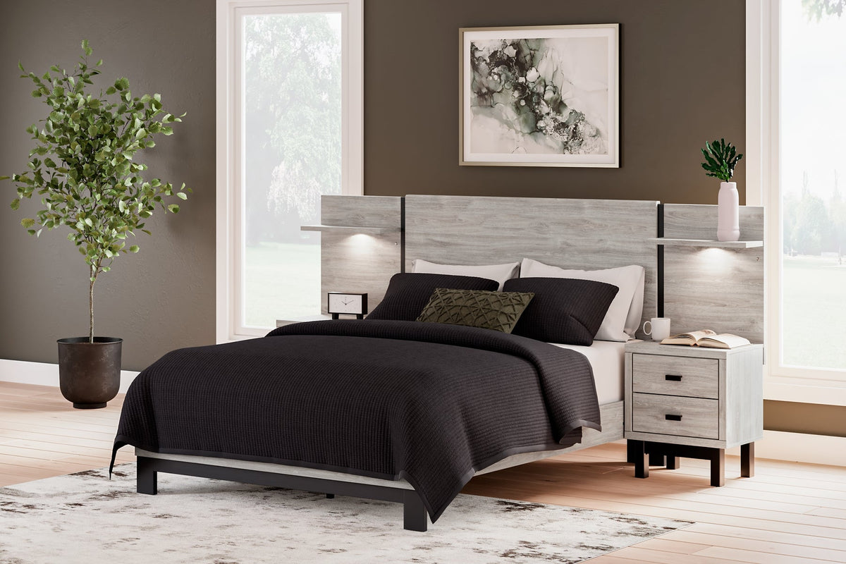 Vessalli Queen Panel Bed with Extensions Price Busters Furniture