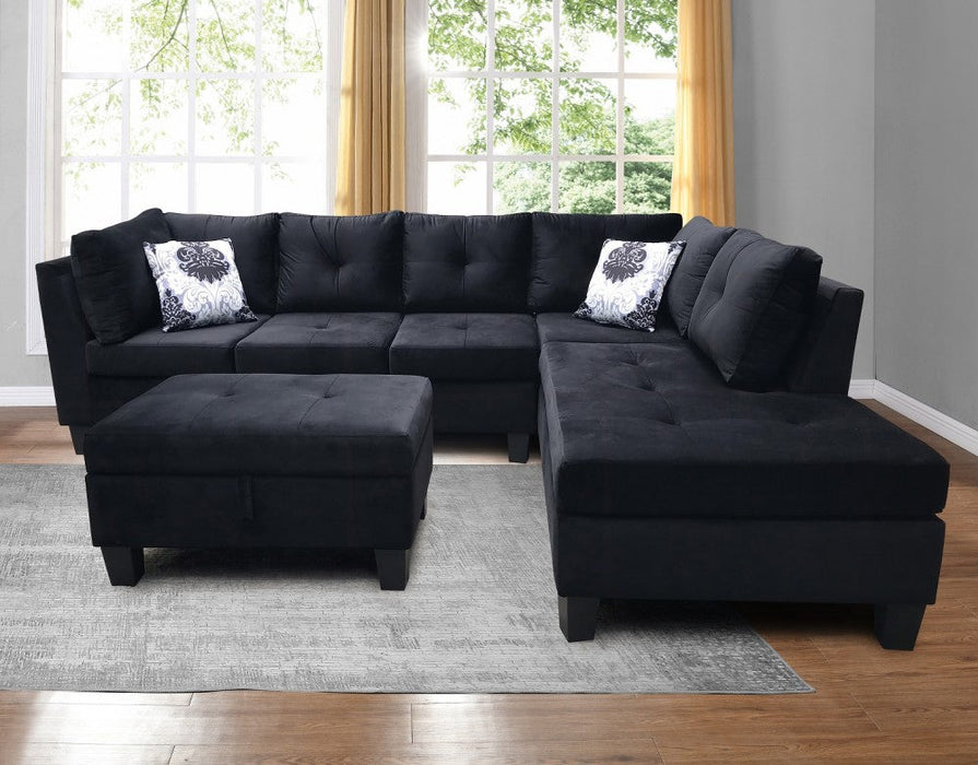 Harried Black Sectional