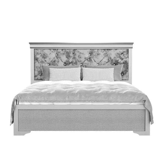 Verona Silver Dresser Mirror Queen Bed