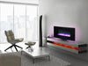 ELECTRONIC FIREPLACE WITH REAL HEAT, BLUETOOTH SPEAKERS & LED MOOD LIGHTING
